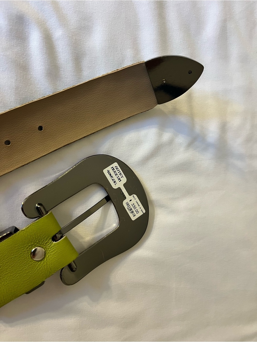Kippys Lime Green Studded Western Crystal Belt - Picture 7 of 16